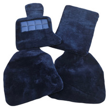 Bespoke Edition Dark Blue Sheepskin floor mats fits Rolls Royce Ghost 2010-2026