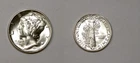 SILVER! SILVER! SILVER! 1945-P SILVER MERCURY DIME BLAZING GEM  #536-53