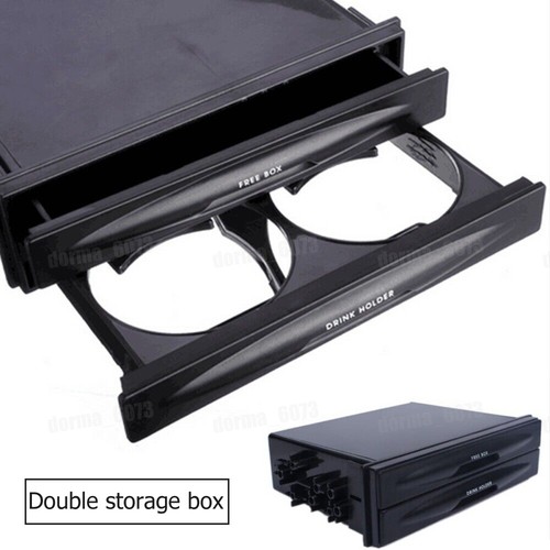 Car Accessories Double Din Dash Radio Installation Cup Holder Pocket Storage Box - Bild 4 von 16