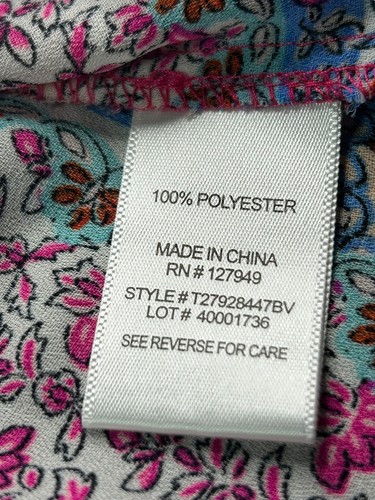 Floral & Ivy Relaxed Fit Boho Plisse Fabric Blouse Womens Size Large Multicolor - Picture 5 of 11