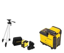 LIVELLA LASER 360° A RAGGIO ROSSO A LINEE INCROCIATE STANLEY CON TREPPIEDE E SAC