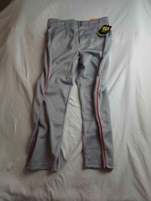 Wilson Baseball Pants Gray Youth Boys Large Tapered Piped Outdoor WTA4232 NWT