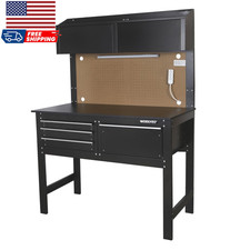 Workbench and Cabinet Combo with Light Steel Wood 2-In-1 48-Inch