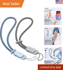 Adjustable Braided Phone Wrist Strap - Lightweight  Comfortable for All-Day Use