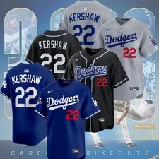 HOT! Ker.shaw Clayton #22 Los Angeles D Name & Number Player Stitched Gift Fan