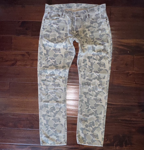 Polo Ralph Lauren Men’s Camo Denim Jeans Slim Straight Mid Rise Light Wash 30