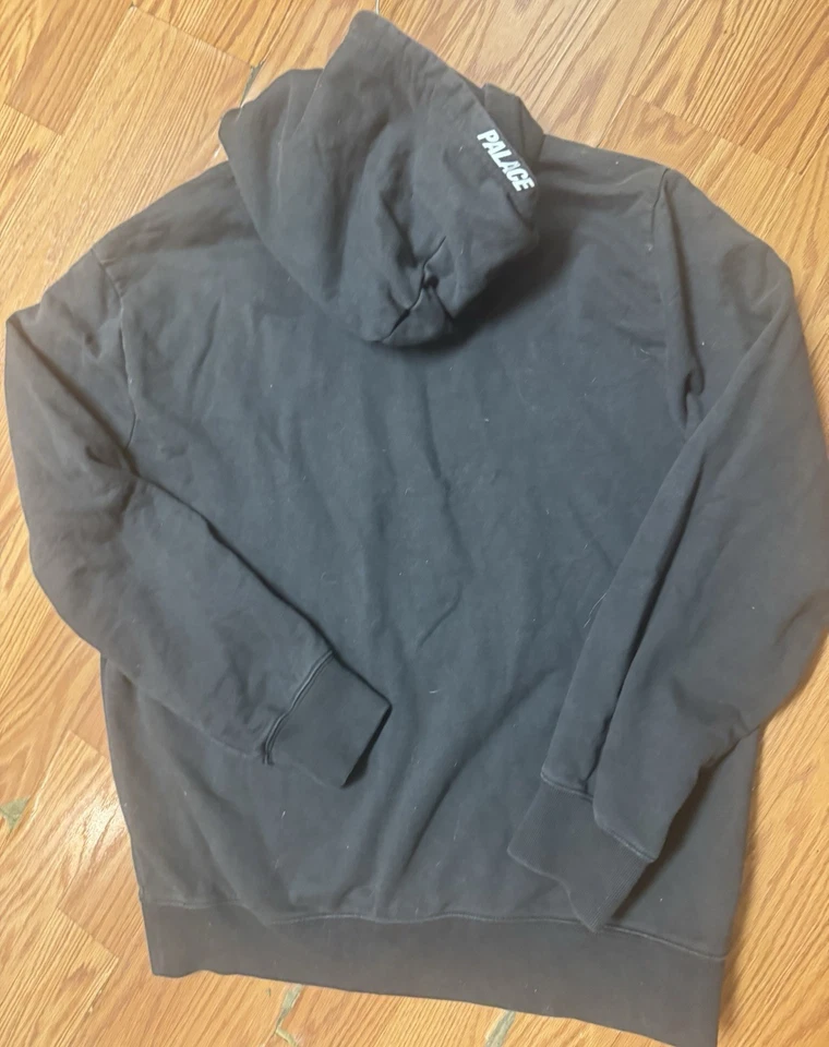 Palace Sudadera con Capucha Negra Grande Usada en Excelente Condición Foto 3 de 4