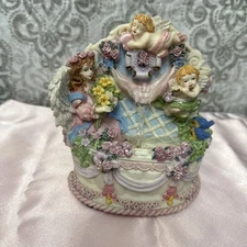 Fountain Classic Treasures Musical Angel & Cherub Decorative Tabletop