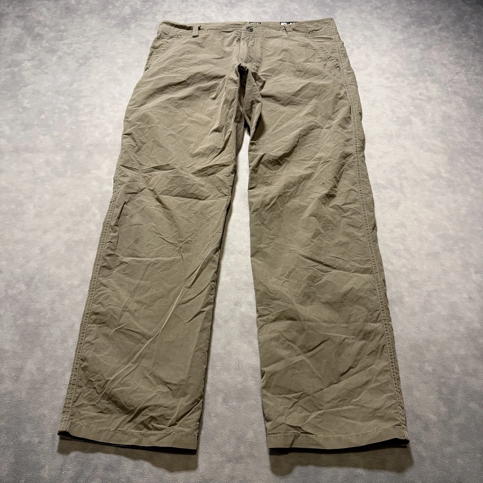 Kuhl Pants Mens 35x32 Kontra Lightweight Khaki Pockets Quick Dry Outdoor Hiking