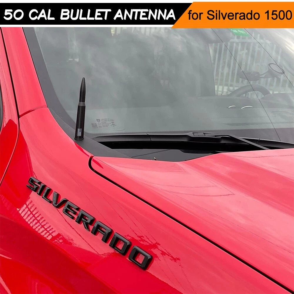 FLAG BULLET ANTENNA 50 CAL for CHEVROLET SILVERADO 1500/2500/3500/GMC SIERRA USA
