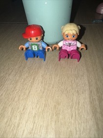 Lego Duplo Figure 2" Boy Son Youth Male Child Kid Hat #8 Blonde Sister Girl Lot
