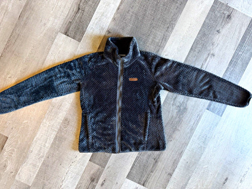 Columbia Fire Side II Sherpa Full Zip Fleece Jacket Charcoal Gray Size Medium