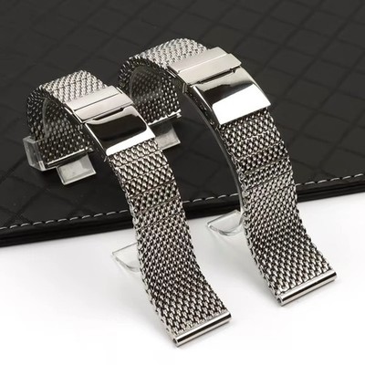 22mm Stainless Steel Mesh Bracelet for Breitling Superocean Avenger Navitimer