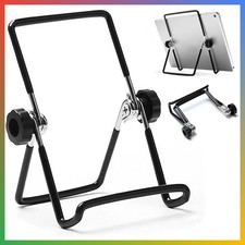 Adjustable Tablet Stand Holder Metal Non-Slip Foldable Black 9-12.9 inch