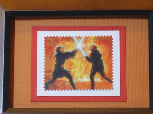 Star Wars Framed US Stamp - Anakin Skywalker and Obi-Wan Kenobi - No. 4143D - Picture 1 of 2