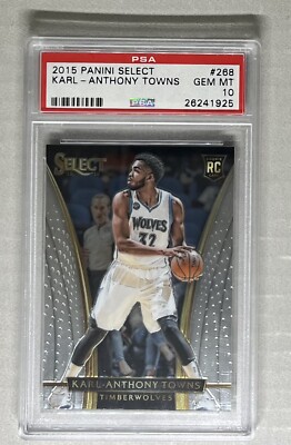 2015 Karl Anthony Towns Select PSA 10 Rookie RC #268 Knicks T 