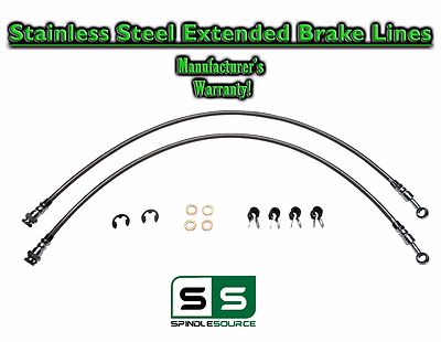 Stainless Steel Exten Length Brake Lines FOR 88 - 98 Chevy GMC C1500 C2500 C3500