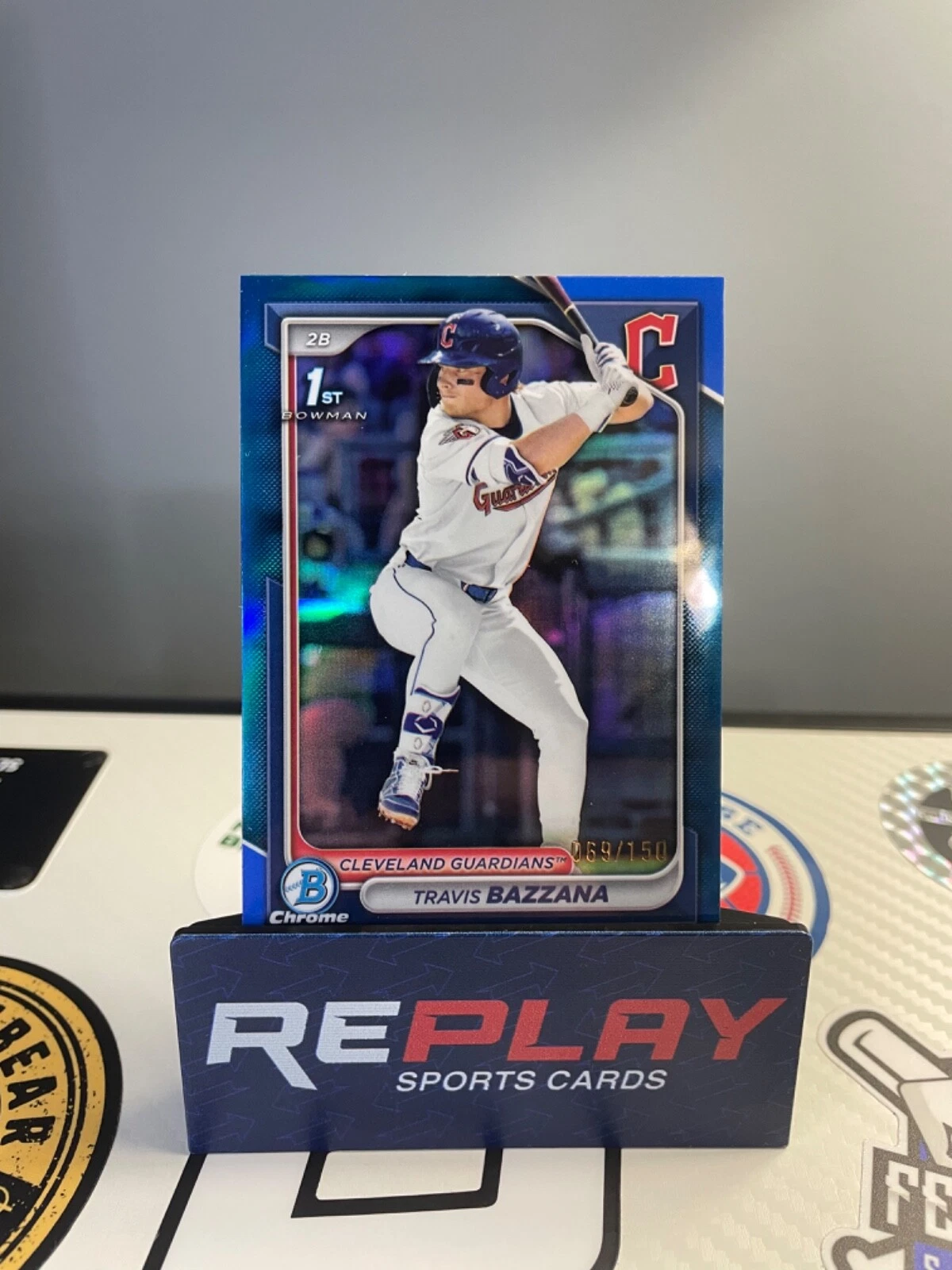2024 Bowman Draft Travis Bazzana 1st Chrome Blue Refractor 69/150 Guardians