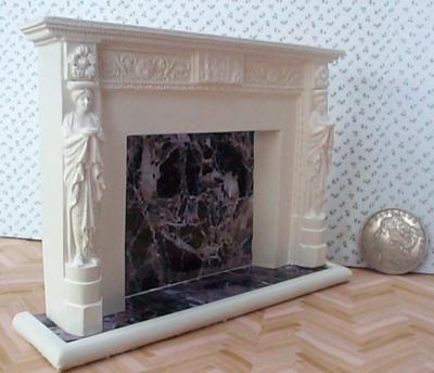 Puppenhaus Adams Kaminmantel 1/12 Maßstab Miniatur Deko Umgebung Neu
