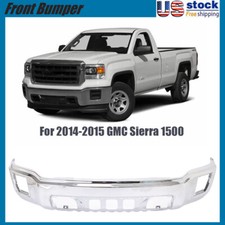 Steel Front Bumper Face Bar Chrome Wo Sensor Hole For 2014 2015 Gmc Sierra 1500