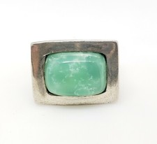 Green chrysoprase Ring Sterling Silver Natural Gemstones 160