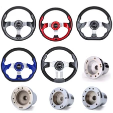 10L0L Golf Cart Steering Wheel / Chrome Adapter For Yamaha EZGO Club CarCarts