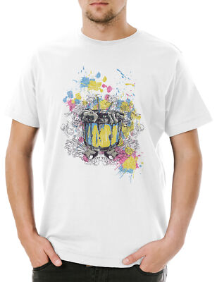 Colored Zombie Hands Herren T-Shirt Tattoo Art Rock Metal Newschool Punk Emo