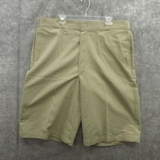 Dickies Men Work Shorts 42 Khaki Twill Work Loose Fit 15" Multi Pockets New