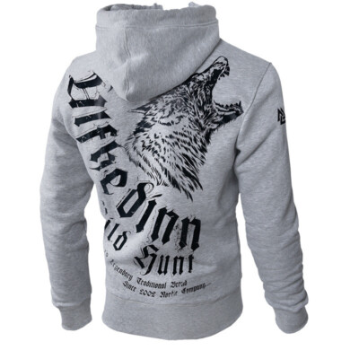 Jumper Pullover Bluse Grau Dobermans Aggressive Valhalla Vikings Wolf BZ227