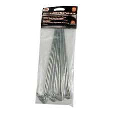 Illinois Industrial Tool Heavy Duty Garden/Tent Stakes Steel Silver 10 Piece