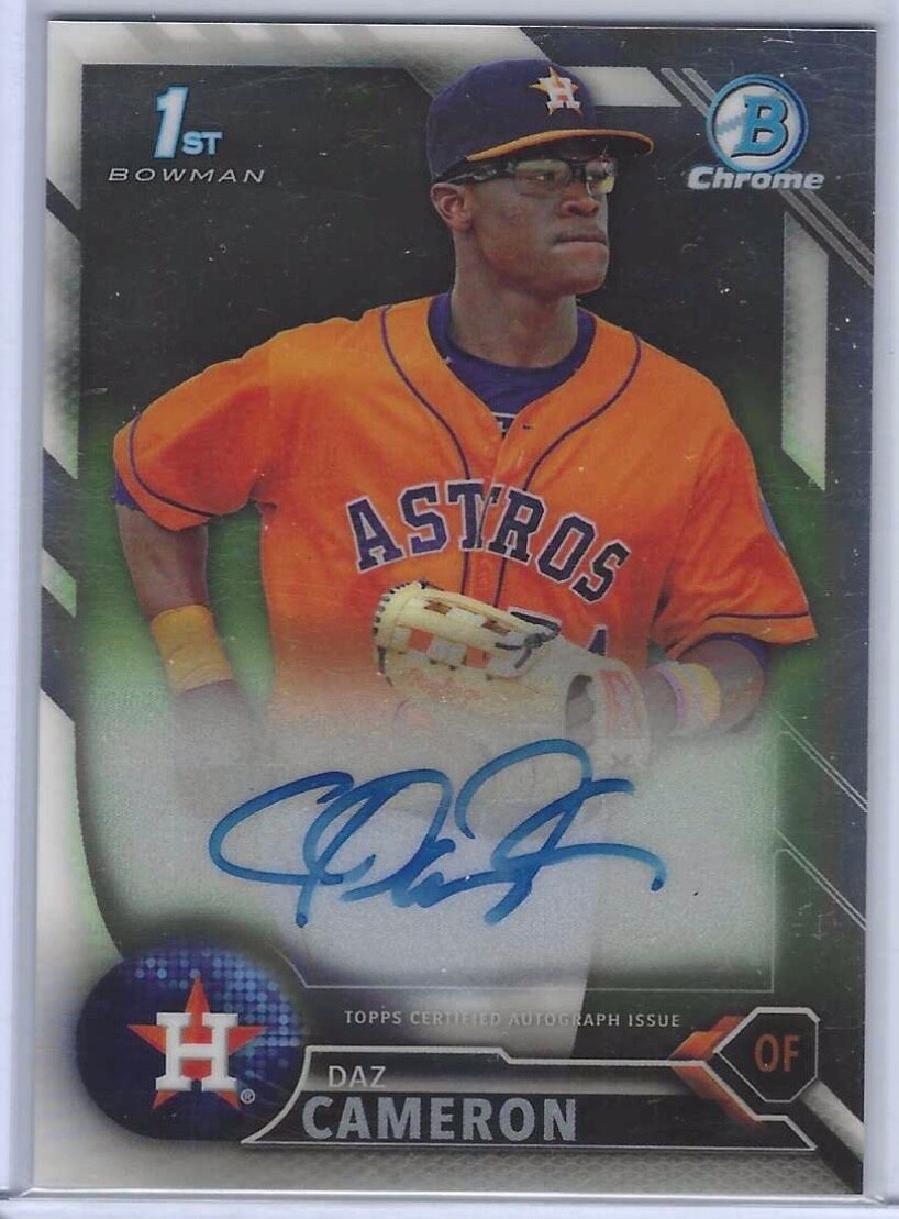 DAZ CAMERON 2016 BOWMAN CHROME 1ST PROSPECT ON CARD AUTO #CPA-DC