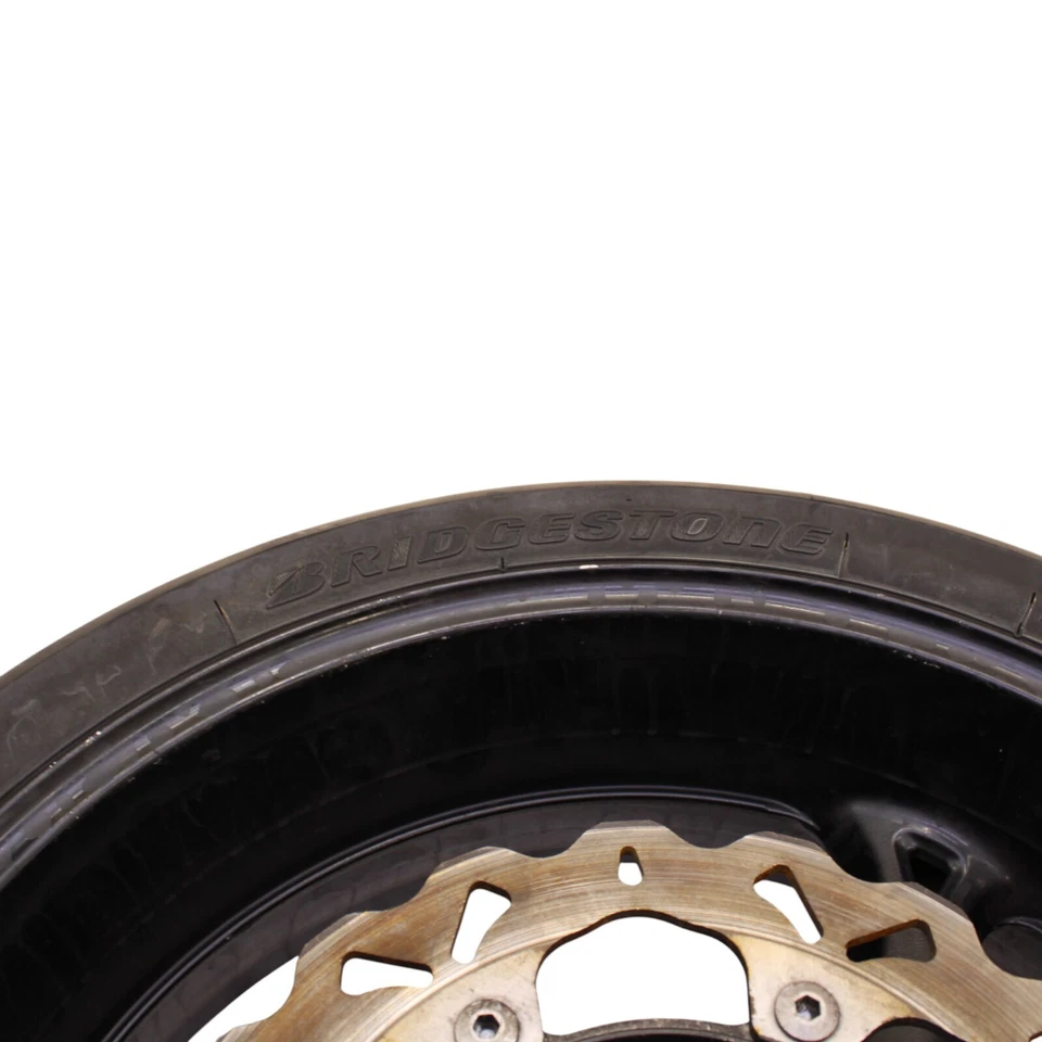 2008 - 2018 SUZUKI HAYABUSA REAR WHEEL BACK RIM STRAIGHT BRAKE ROTOR BLACK TIRE - Image 4 of 4