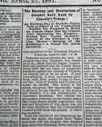 Rare Pro Confederate Louisville KY Kentucky 1861 Civil War in 1st Year Newspaper