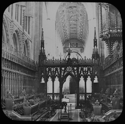 ZAUBERHAFTE LATERNENFOLIE ELY KATHEDRALE CHOR UM 1890 FOTO MITTELALTER ARCHITEKTUR