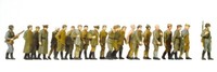 Preiser 16577 Russische Kriegsgefangene 22 Unbemalte Figuren 1:87 H0 Bausatz Neu