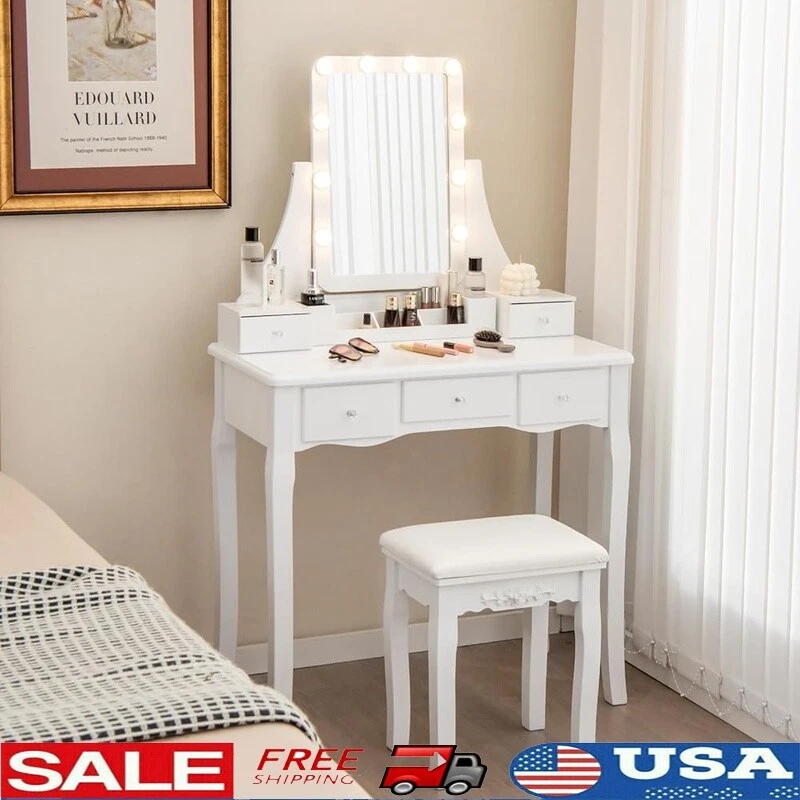 fitted lace wedding dress Amazon.com: Solid Wood Dressing Table with Mirror and Makeup Stool, with  Storage Function, Vintage Jewelry Dressing Table, Walnut Color Table (Black  1) : Everything Else