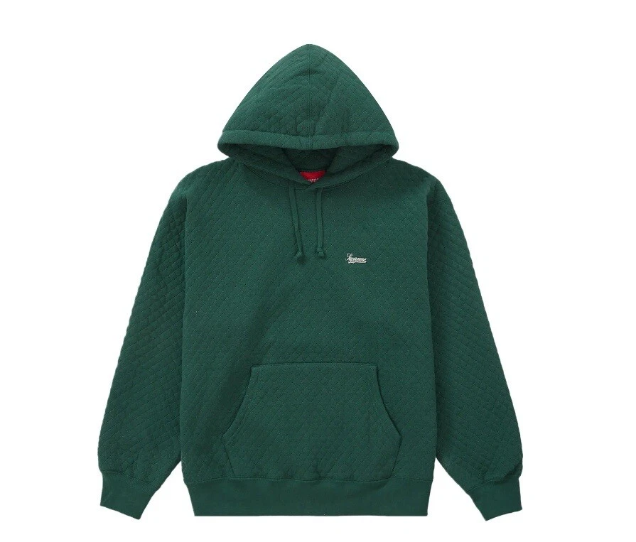 Sweat shirt à capuche matelassé Supreme Micro   couleur pin foncé   taille L