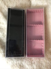 2 Vintage 15 or 24 Audio Cassette Tape Storage Case Holder Box Black Pink