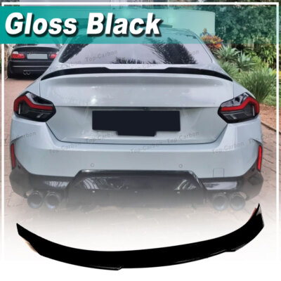 For BMW G42 230i M240i G87 M2 Coupe 2021-23 Gloss Black Rear Trunk Spoiler Wing