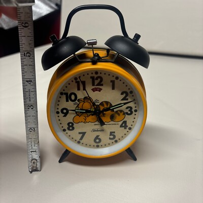 Vintage Sunbeam Giant Garfield Alarm Clock Tested & Works 1978 Model #883-100