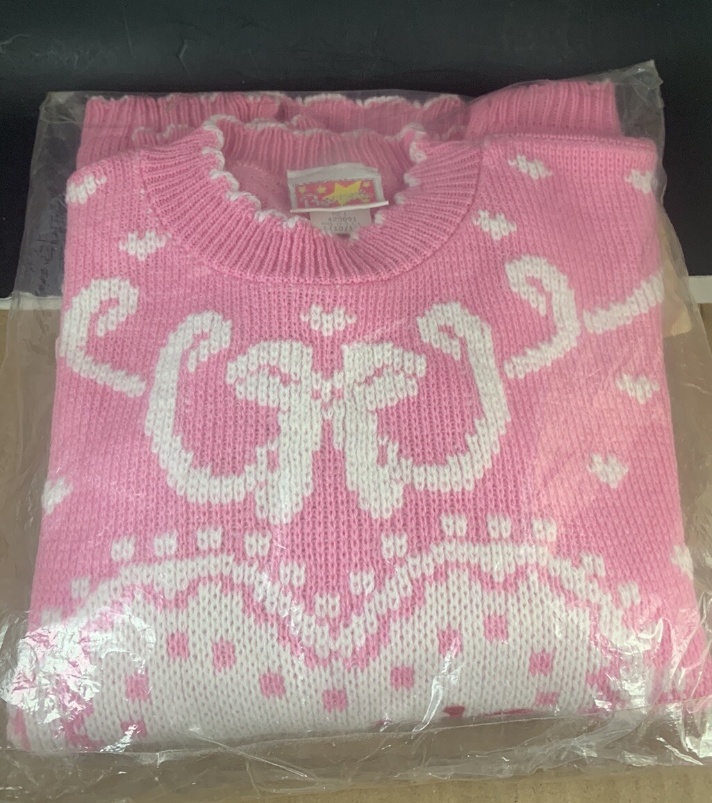 Vintage 1980s USA Barbie Avon Exclusive Embroidered Sweater Girl