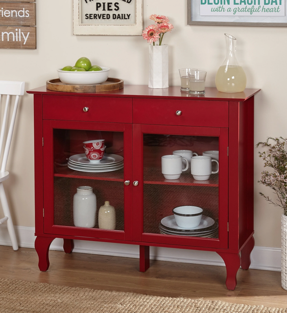 Small Buffet Cabinet Dining Room Storage Cabinet Red Buffet Table