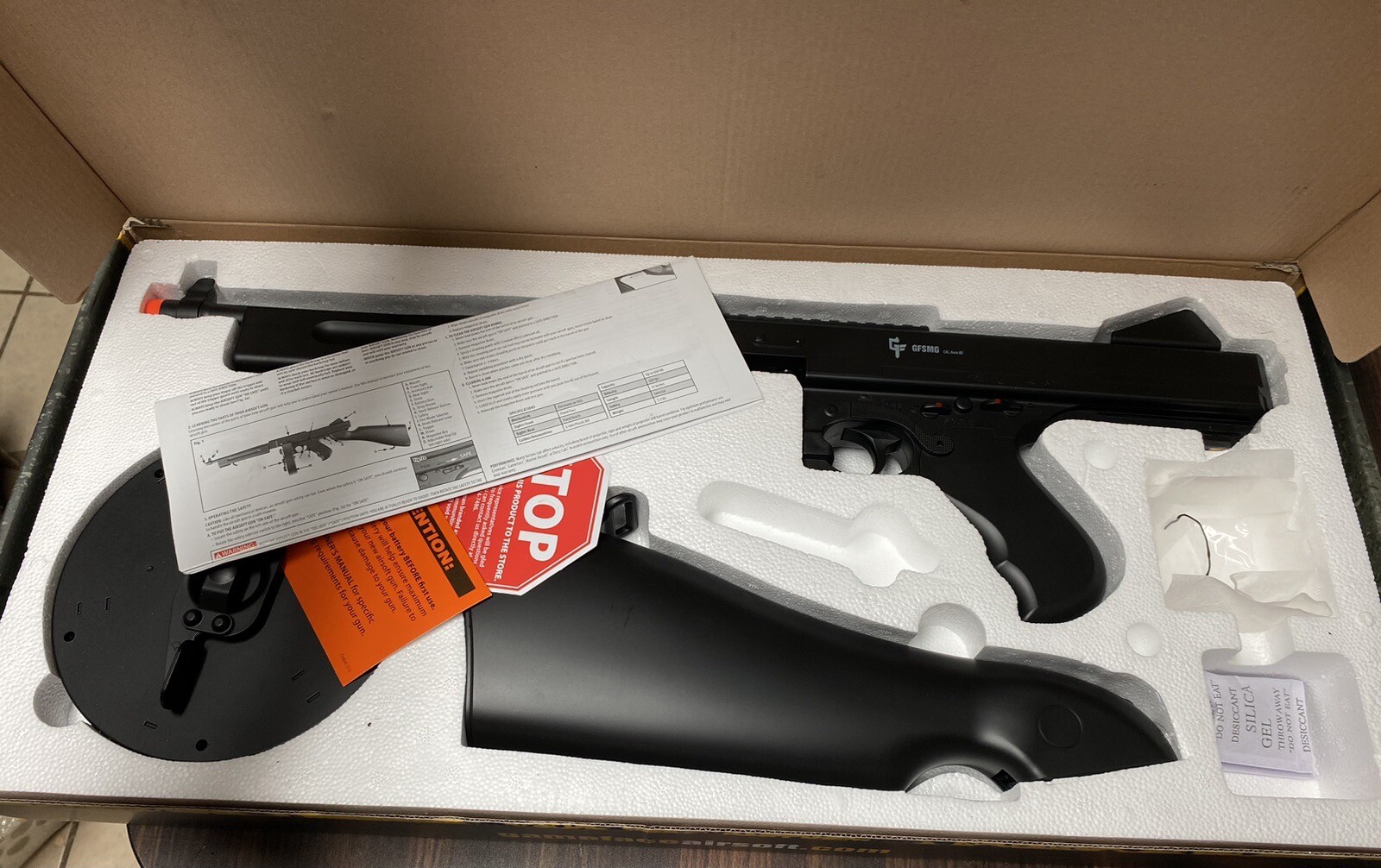 Game Face GFSMG Electric Full Semiauto Airsoft Submachine Gun W/ Drum