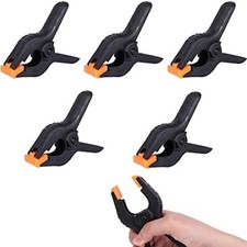 6 Pack 4.5 Inch Muslin Spring Clamps Backdrop Clips for Fabric Canvas Photo