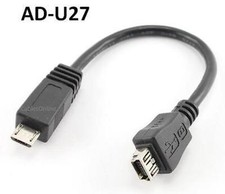 6 inch USB Micro-B Male to USB Mini-B 5-Pin Female Adapter Cable, AD-U27