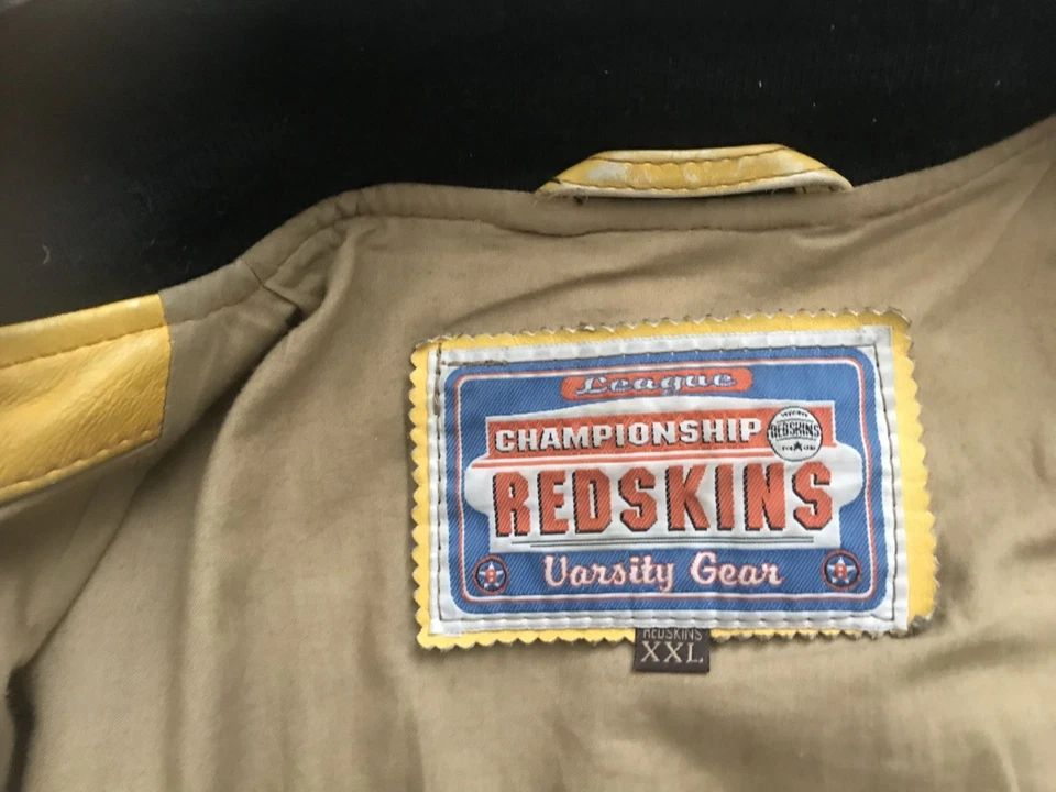  Rare vintage limited addition Redskins  buffalo leather Baseball Jacket XXL - Image 4 of 4
