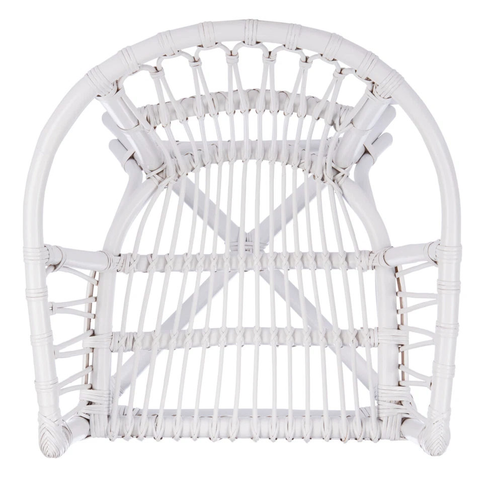 Silla con detalles de ratán SAFAVIEH Adriana | Blanca | Foto 4 de 4