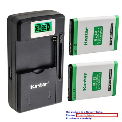 Kastar BL-5B Battery Charger for Tecsun A5 DIGITAL AUDIO PLAYER & RECORDER