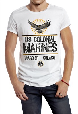 Aliens Film T-Shirt Colonial Marines US Sulaco Kriegsschiff Retro Attack Bugs Film