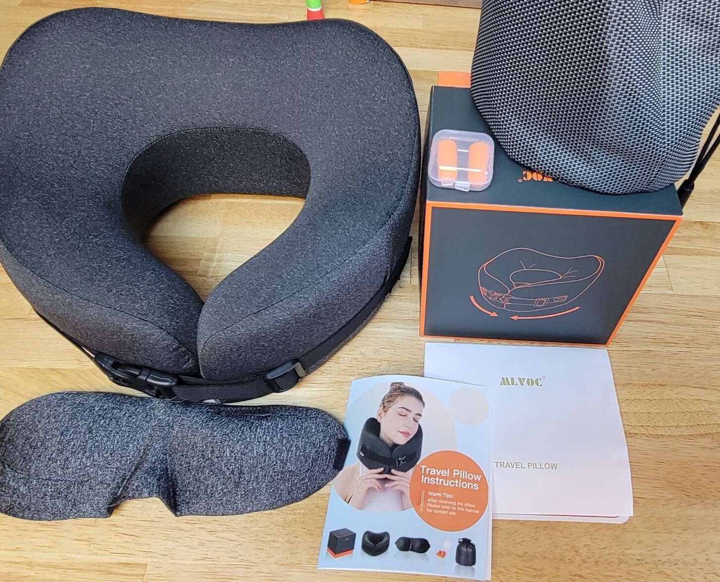 Memory Foam Travel Neck Pillow Adjustable & Breathable for Ultimate Comfort-image